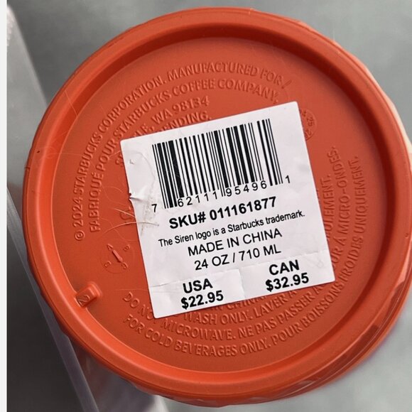 Starbucks 2025 Sunrise Swirl Cold Cup 24 Oz Venti Lilac Purple/Orange Phx Suns - Picture 6 of 9